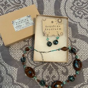 Earings with matching necklace